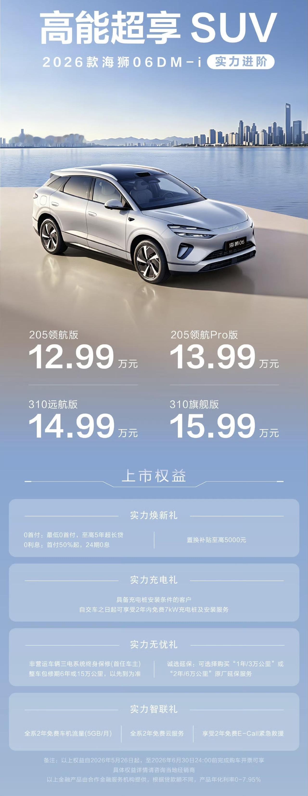 2026款海狮06 DM-i来了！
205领航版：12.99万元
205领航Pr