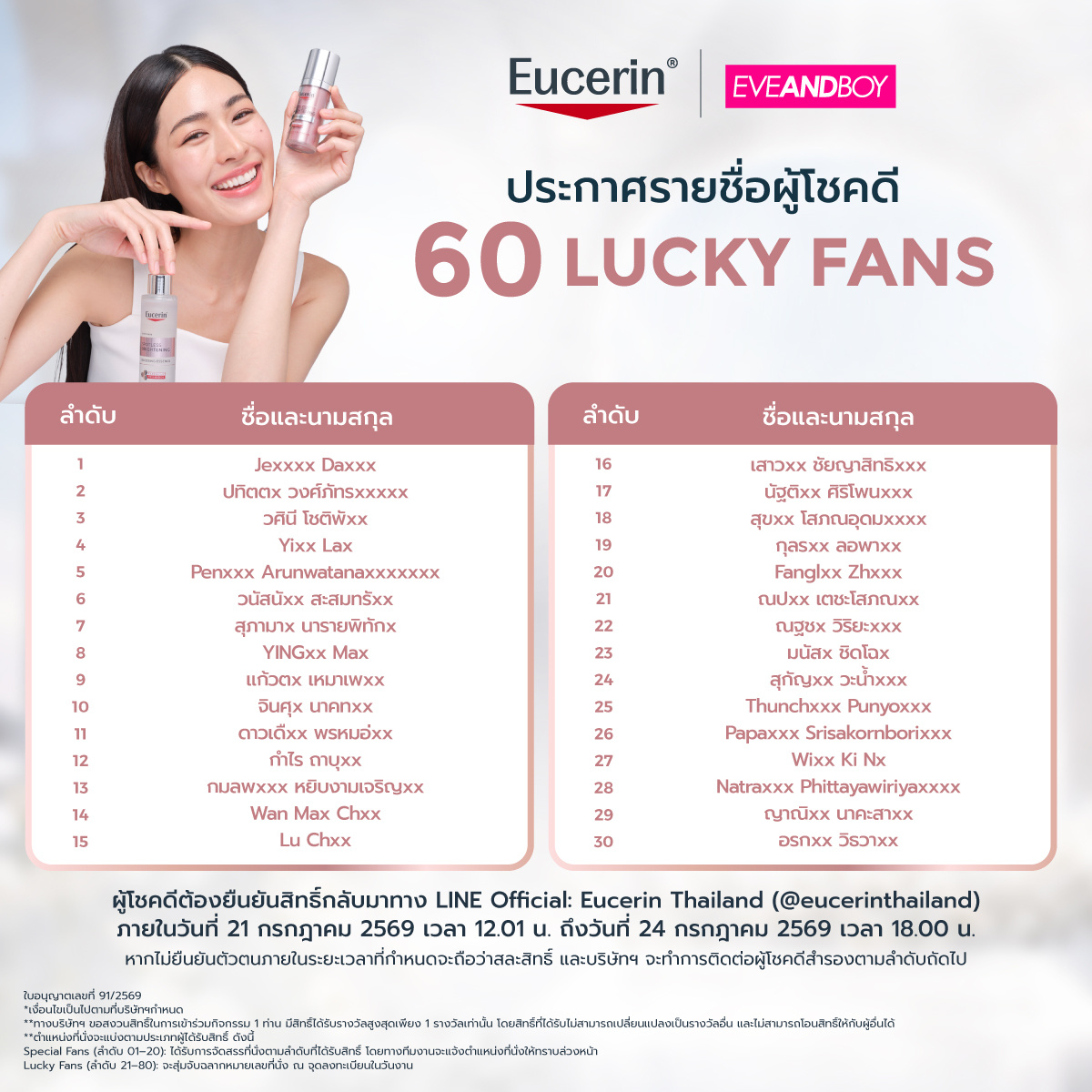 8月19日Eucerin泰国的线下活动，第一名就消费了1232000泰铢，合计快