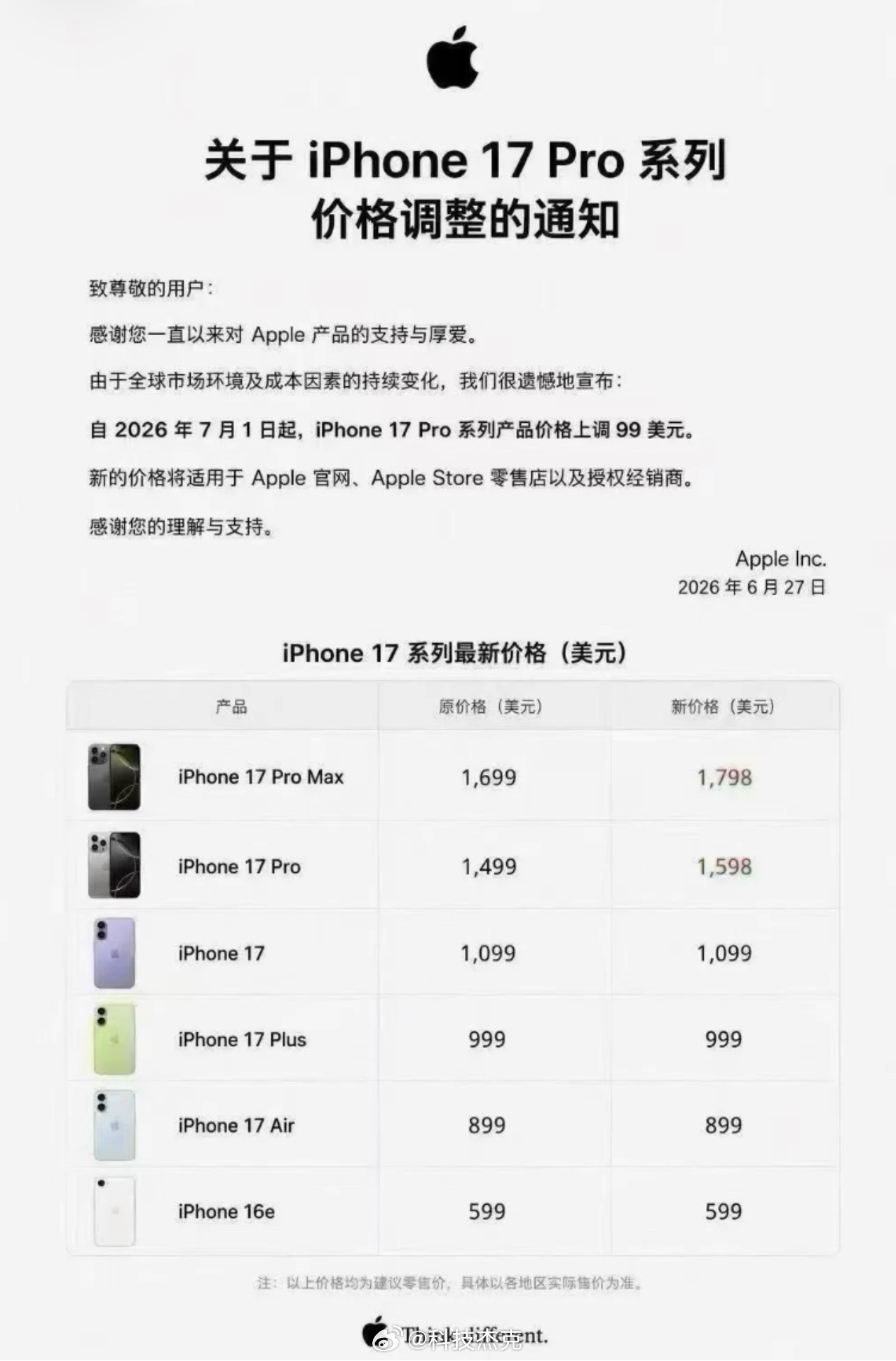 怕iPhone涨价的用户已紧急换新苹果官方还没宣布，就凭一张截图和听说要涨的氛围