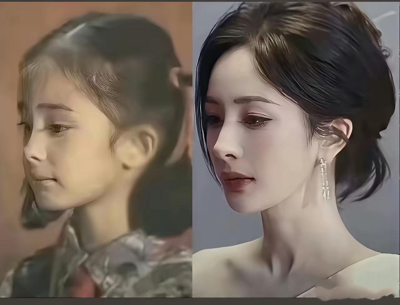 拿童年照片争论颜值，小时候和现在真的一模一样吗

明星旧照对比 颜值讨论