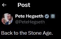 🔻赫格塞斯：回到石器时代。🔻靠什么？靠英国基地的十几架轰炸机吗？🔻海峡仍然