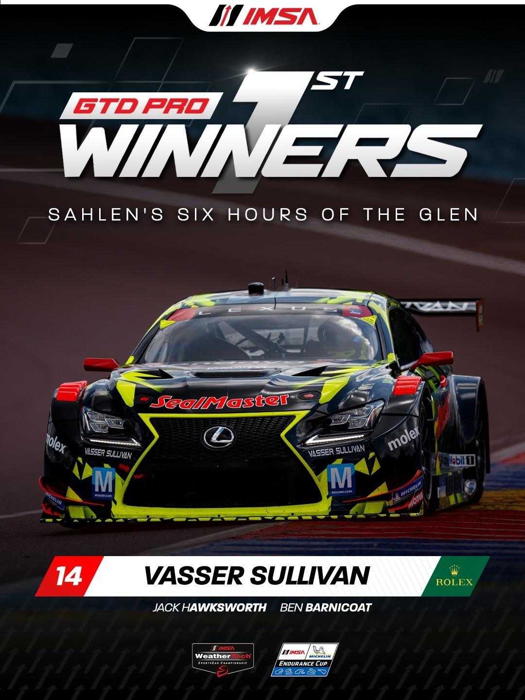 今年IMSA卫士泰克跑车锦标赛各站的GTD PRO组别冠军🏆～ 