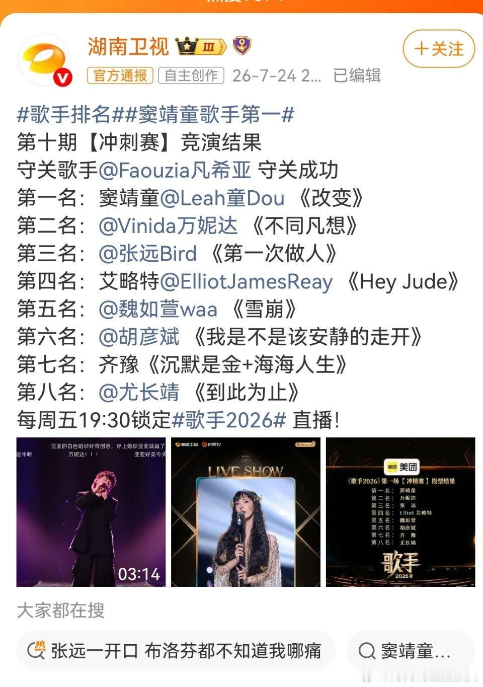 歌手排名齐豫第七名？肿么回事儿？ 