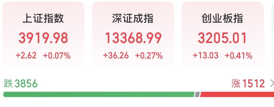 指数全红，却有3800多家个股待涨，更过分的是，都跌得这么惨了，竟然还玩冲高回落