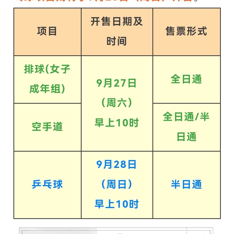 这个全运会澳门赛区门票好像动了一点又好像没动女排成年组：全日通空手道：全日通/半
