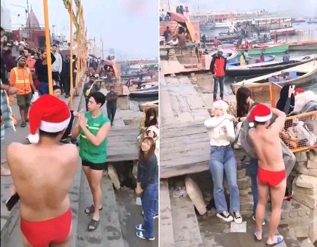 2025年圣诞节，日本网红团队“坂口相机”在印度瓦拉纳西恒河畔搞出了大乌龙。他们