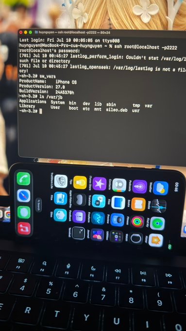 开发者 Huy Nguyen 刚刚已经成功在iPhone 11 iOS 27.0