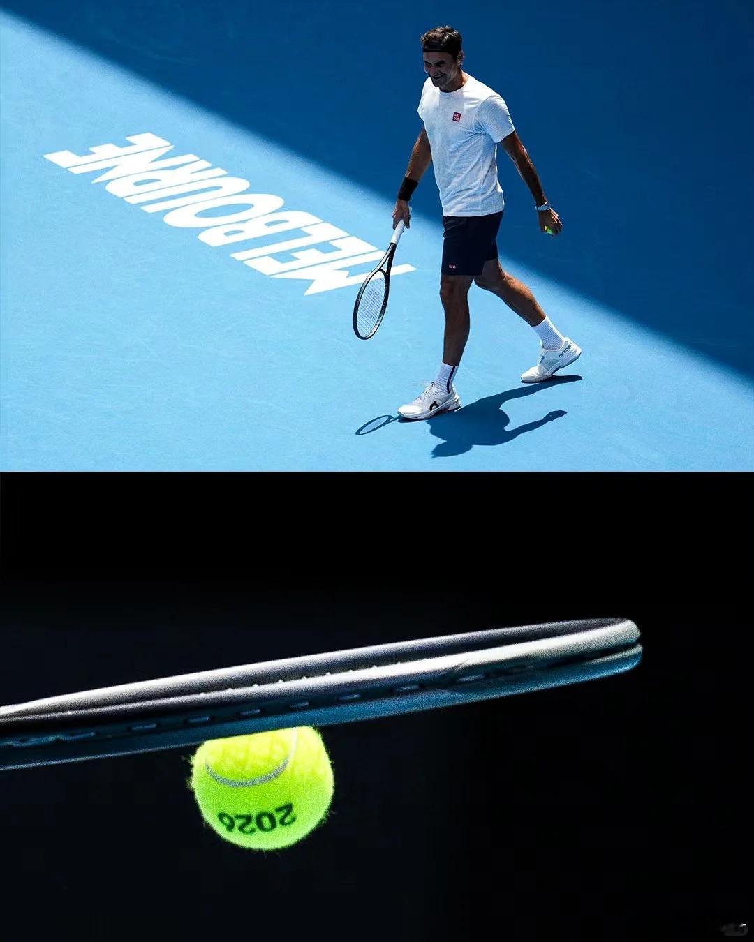 手机屏保有了~费德勒老了还是费德勒，经得起抓拍的考验。费德勒出席澳网开幕式澳网2