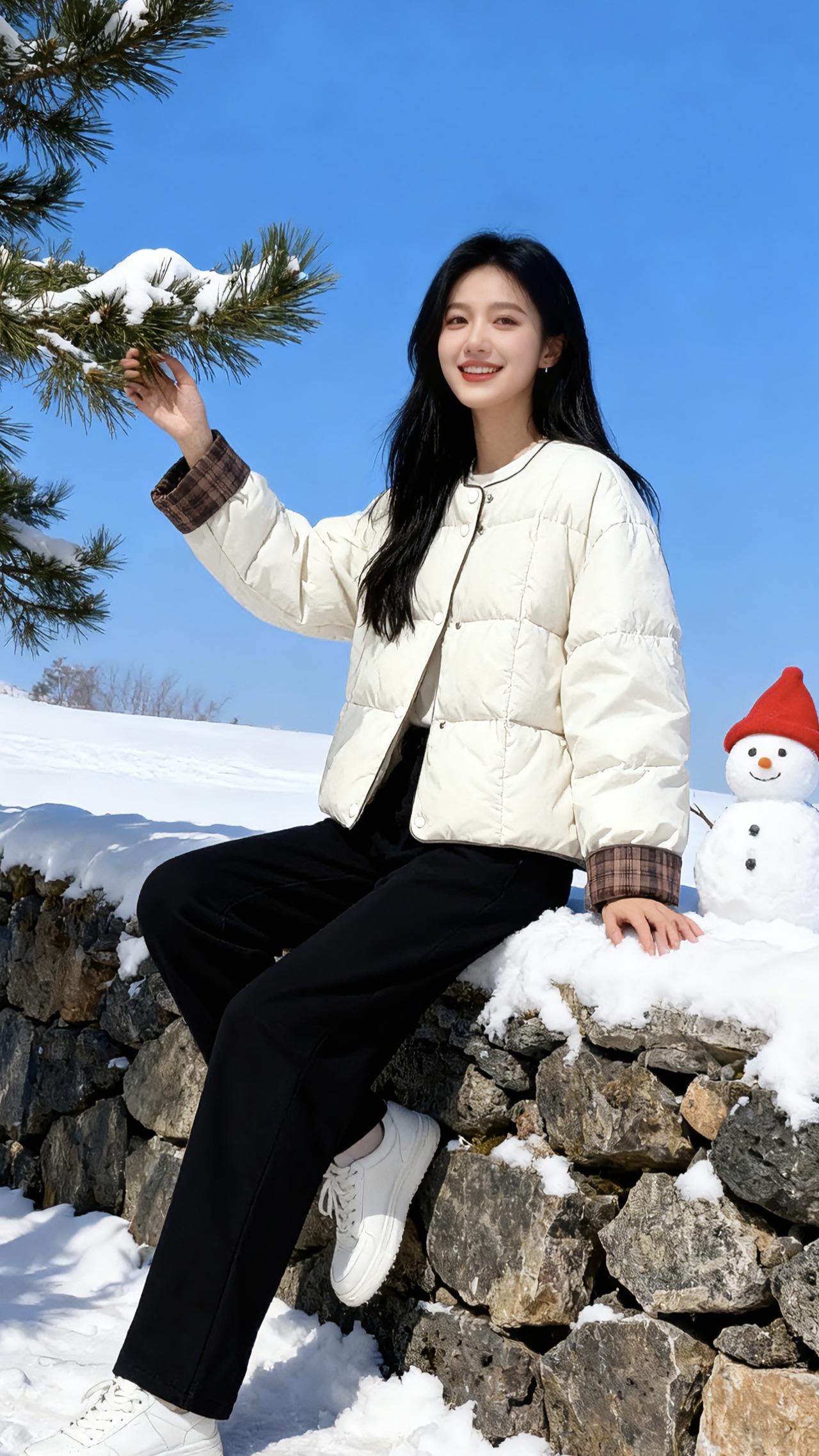 穿出高级感棉服外套 冬天就要保暖又好看 女装穿搭 这个冬天不怕冷