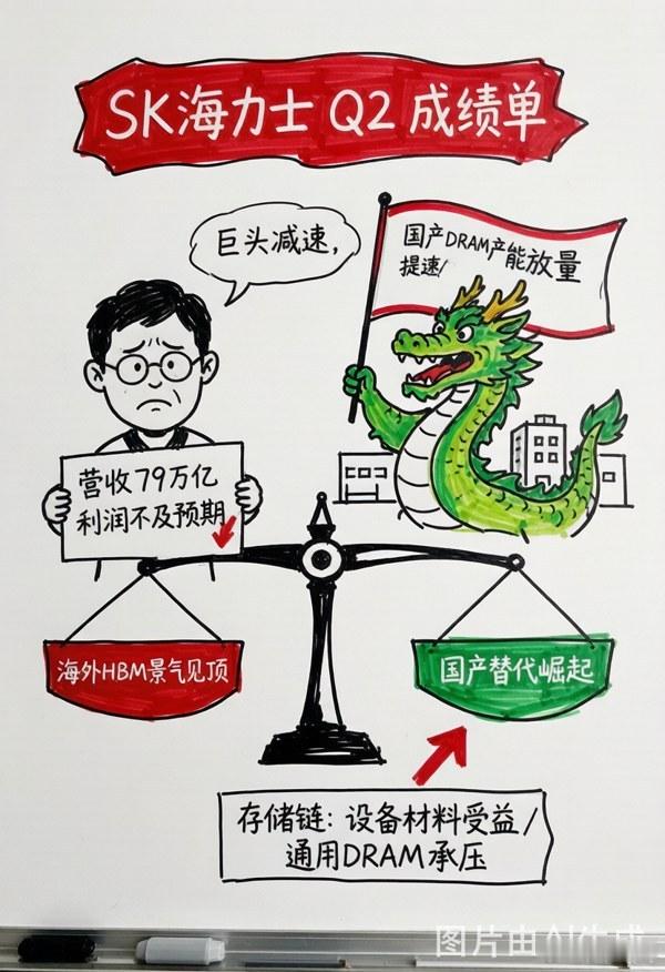 【SK海力士Q2：增六倍仍"不及格"，存储链该怎么看？】SK海力士二季度业绩昨晚