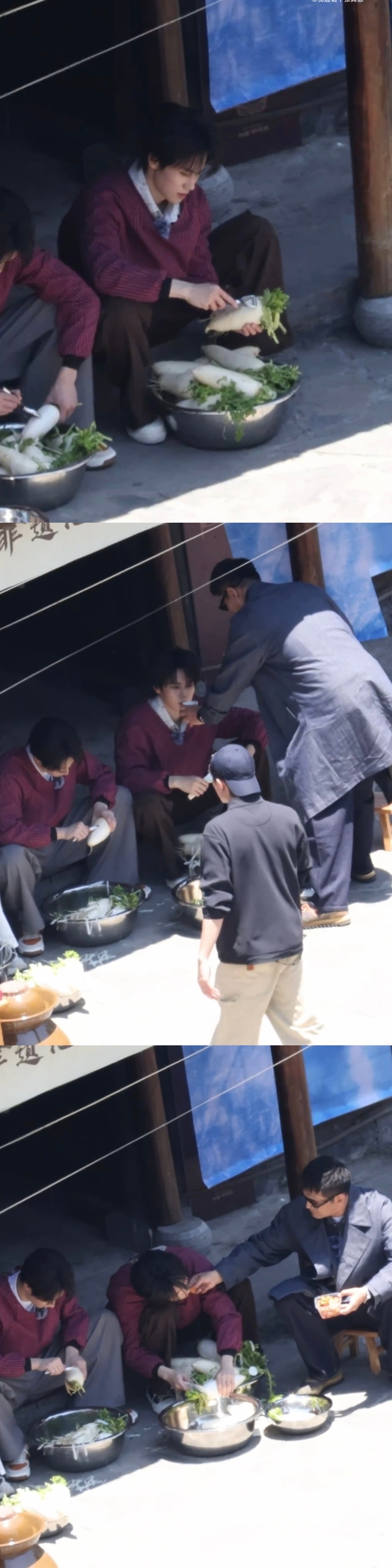 邵兵喂张真源吃东西 《这是我的西游2》路透张真源化身削萝卜小苦力，认认真真不抬头