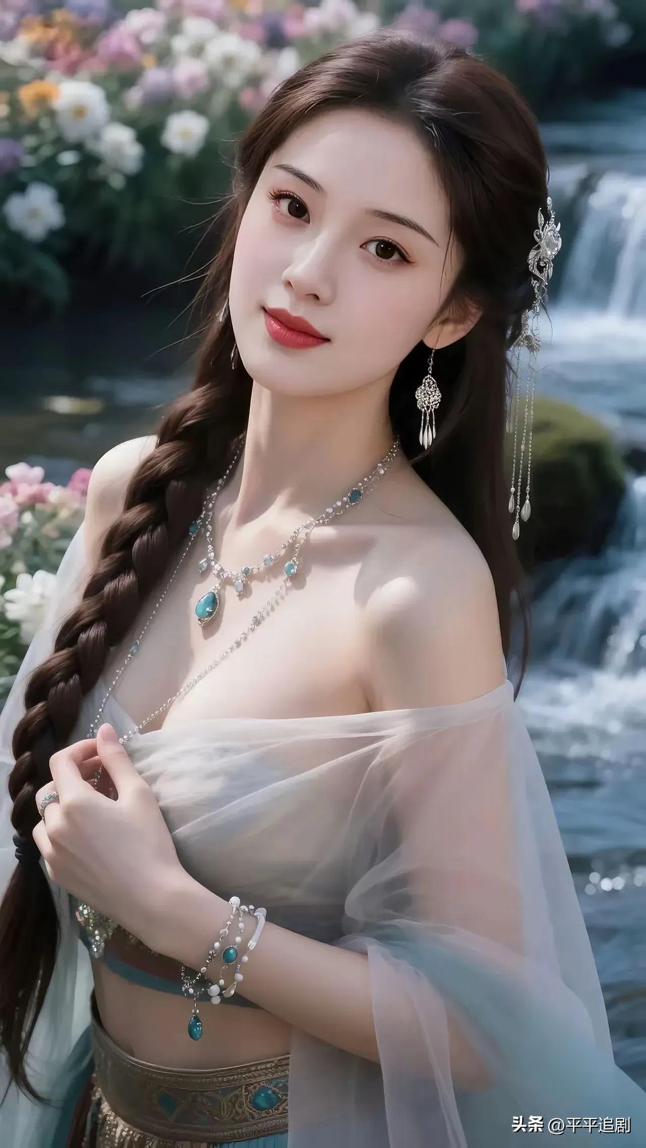 溪涧穿花，风拂鬓发，一簪一佩皆是诗意，一步一影尽是风华。
中年女性精致感 轻熟女