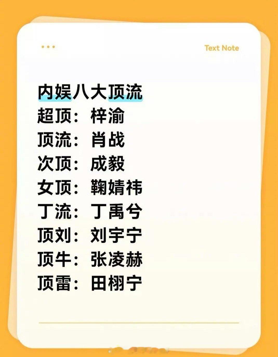 内娱八大顶流[允悲] ​​​