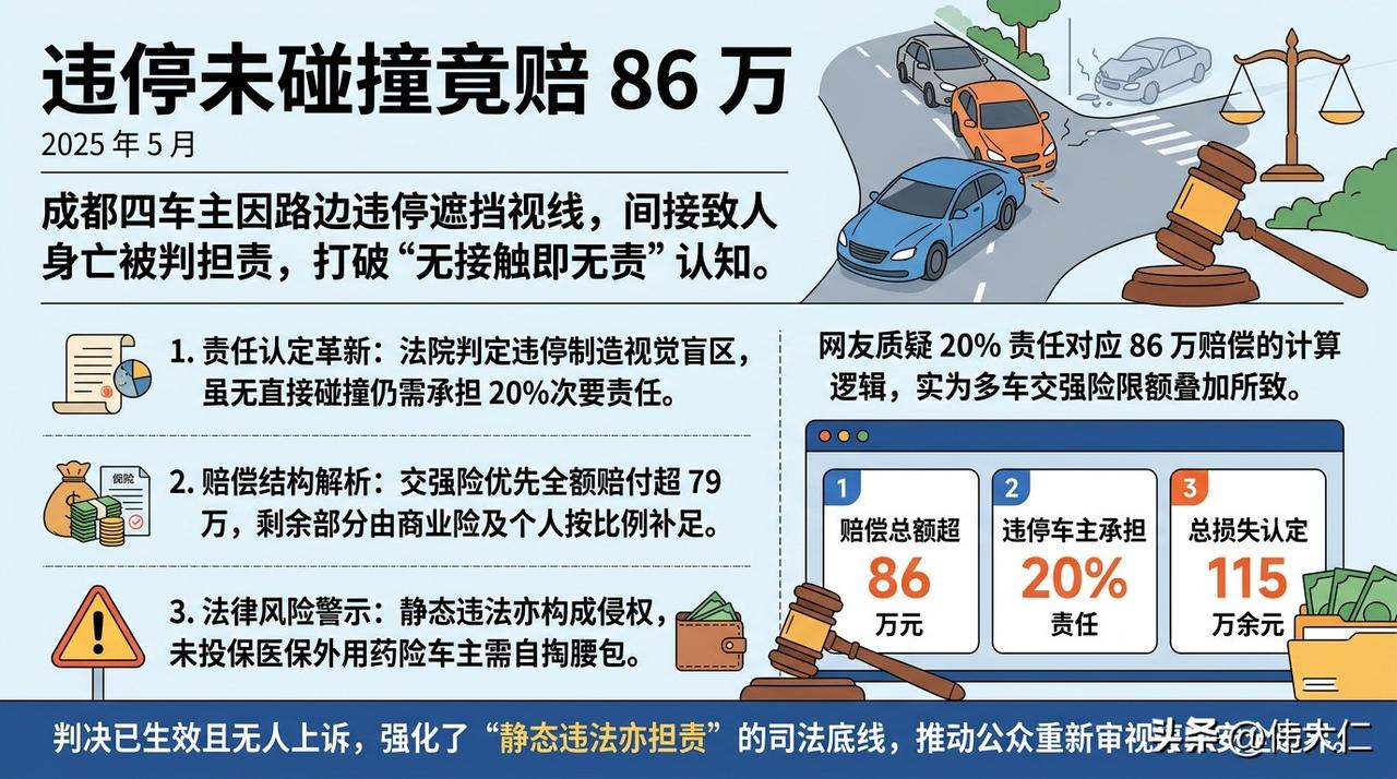 一、事故经过
2025年5月，曾某无证驾驶无牌电动摩托车，违规搭载未戴头盔的妻子