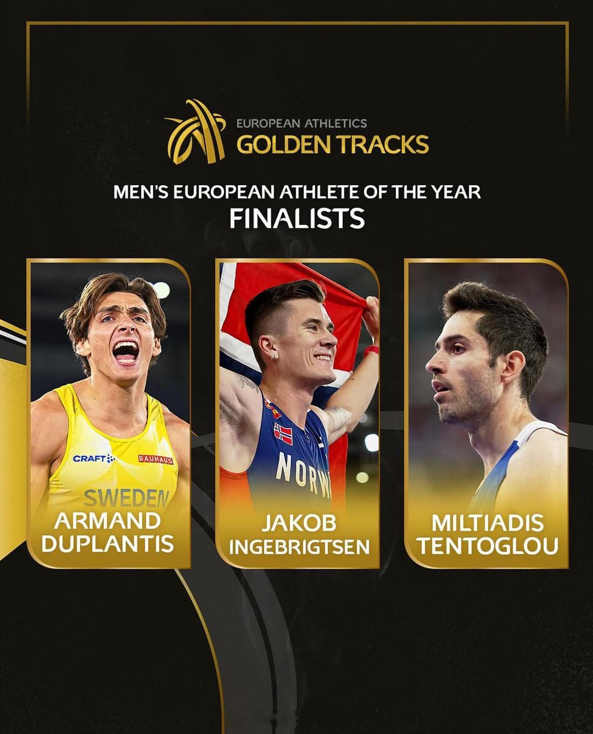 欧洲田联的最佳男女运动员Final3🇸🇪杜普兰蒂斯🇳🇴雅各布·英格布里格