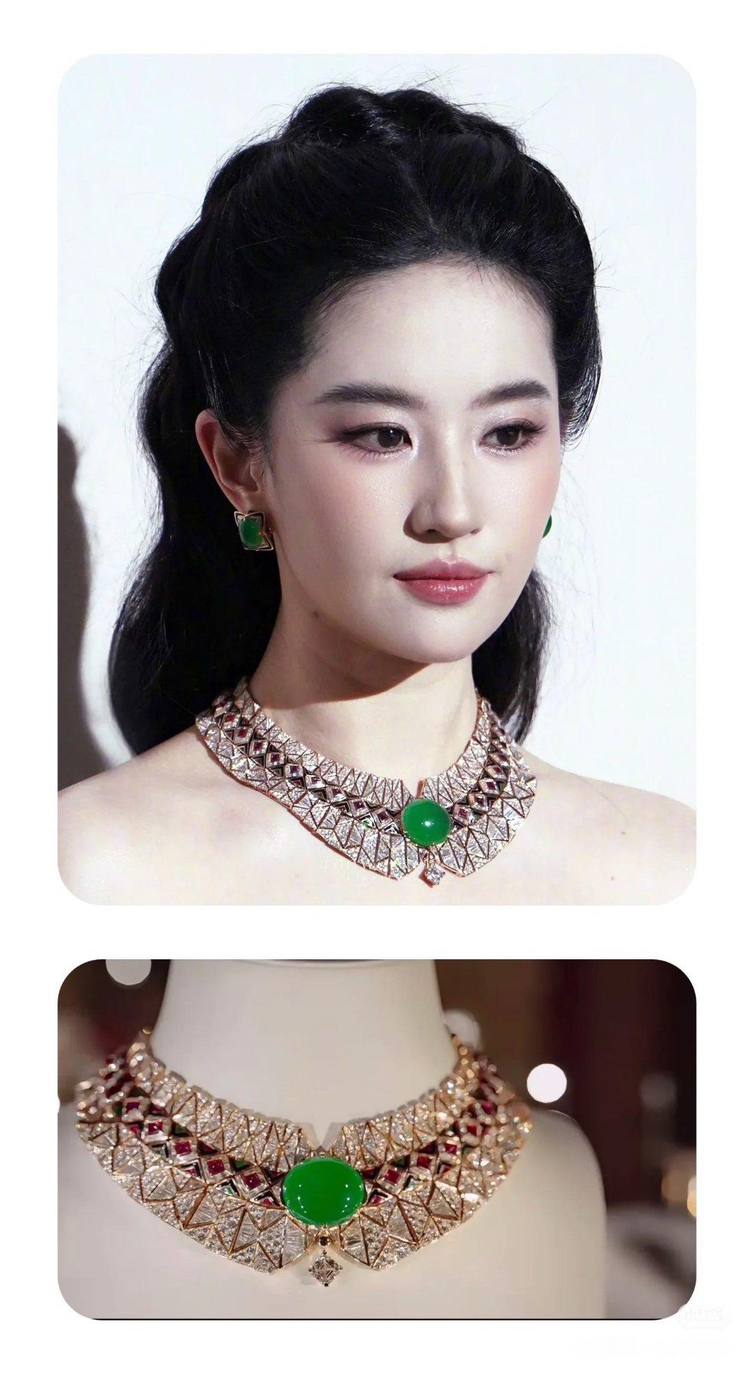 整套价值上亿珠宝，刘亦菲戴🉐超级好看[送花花] ​​​