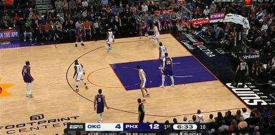 NBA赛场数据：努尔基奇不到6分钟，抢到了12个篮板球！！！
  雷霆队和太阳的