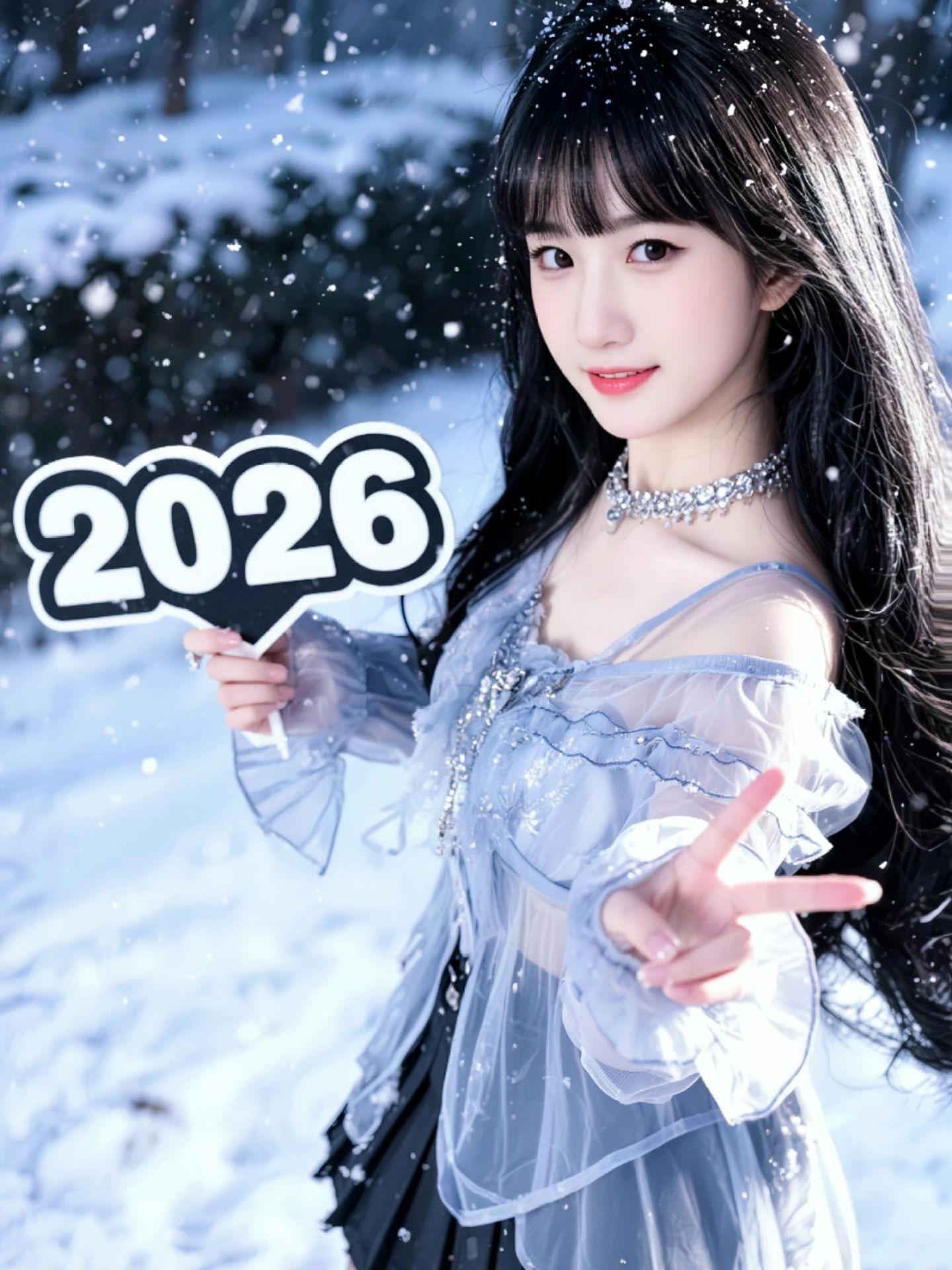 AI雪景氛围感写真