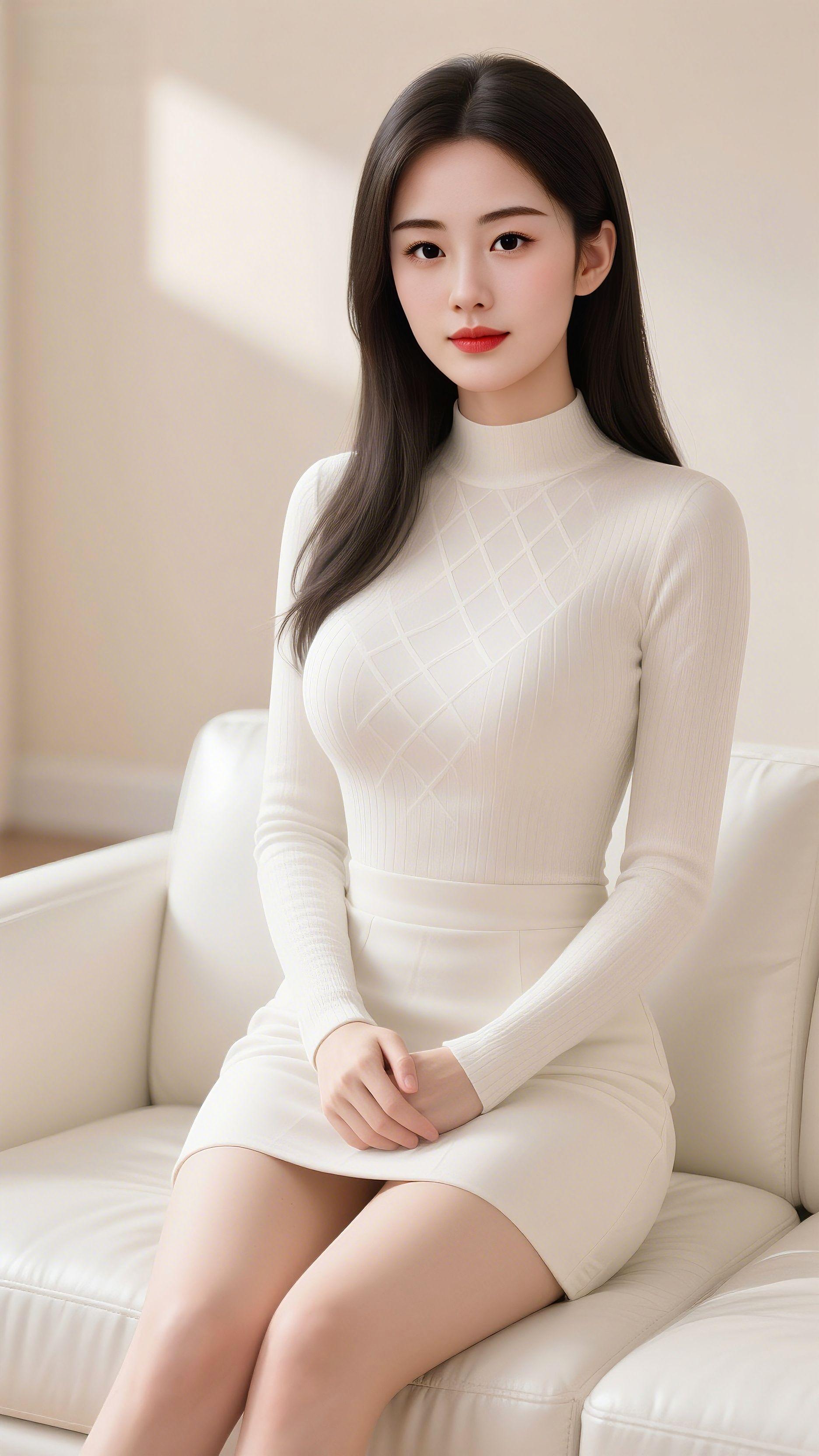 裸色系+菱形纹=温柔本身，这穿搭我能焊在身上~