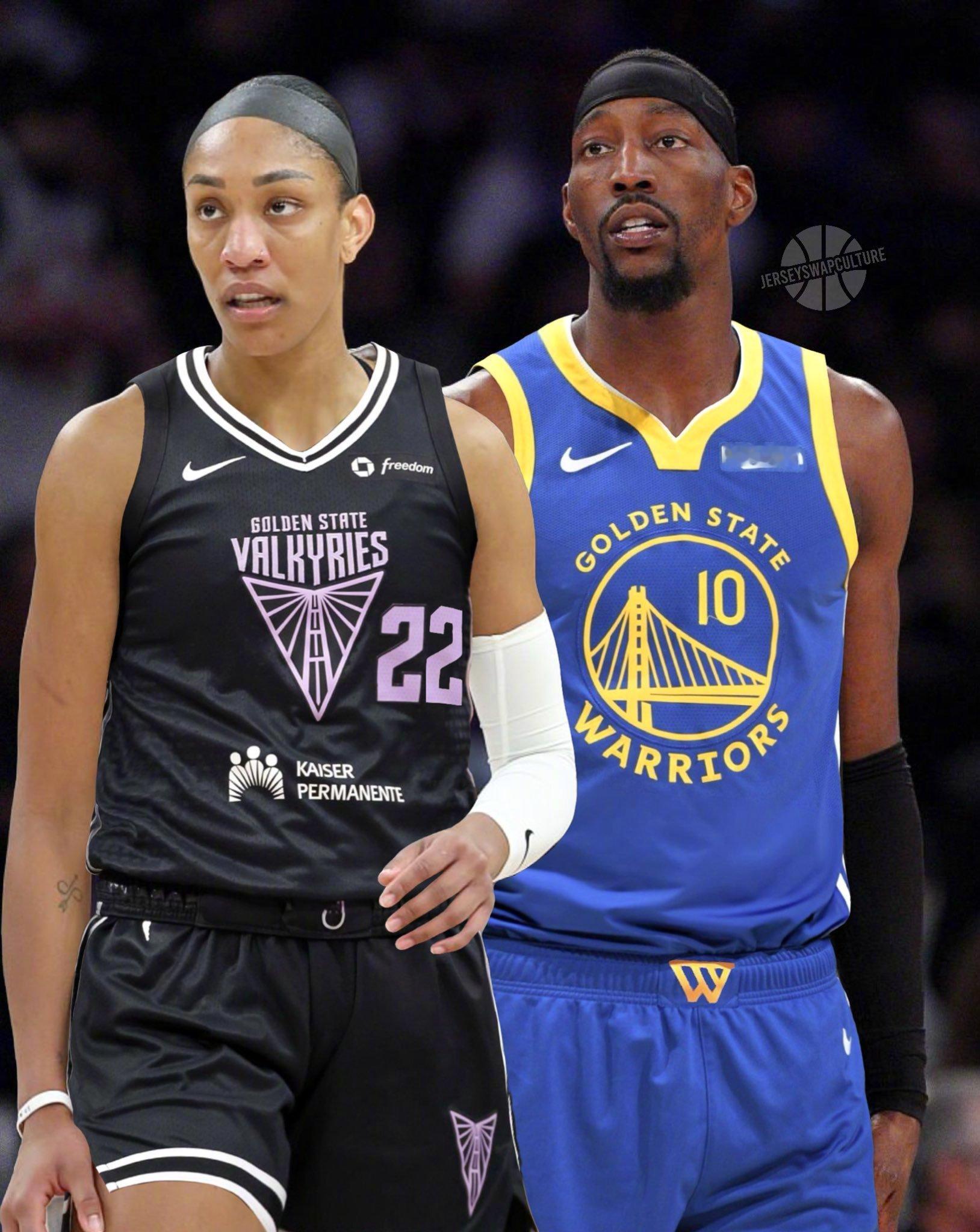 记者Brett Siegel称，阿贾-威尔逊和阿德巴约，有可能一起去金州打球。金