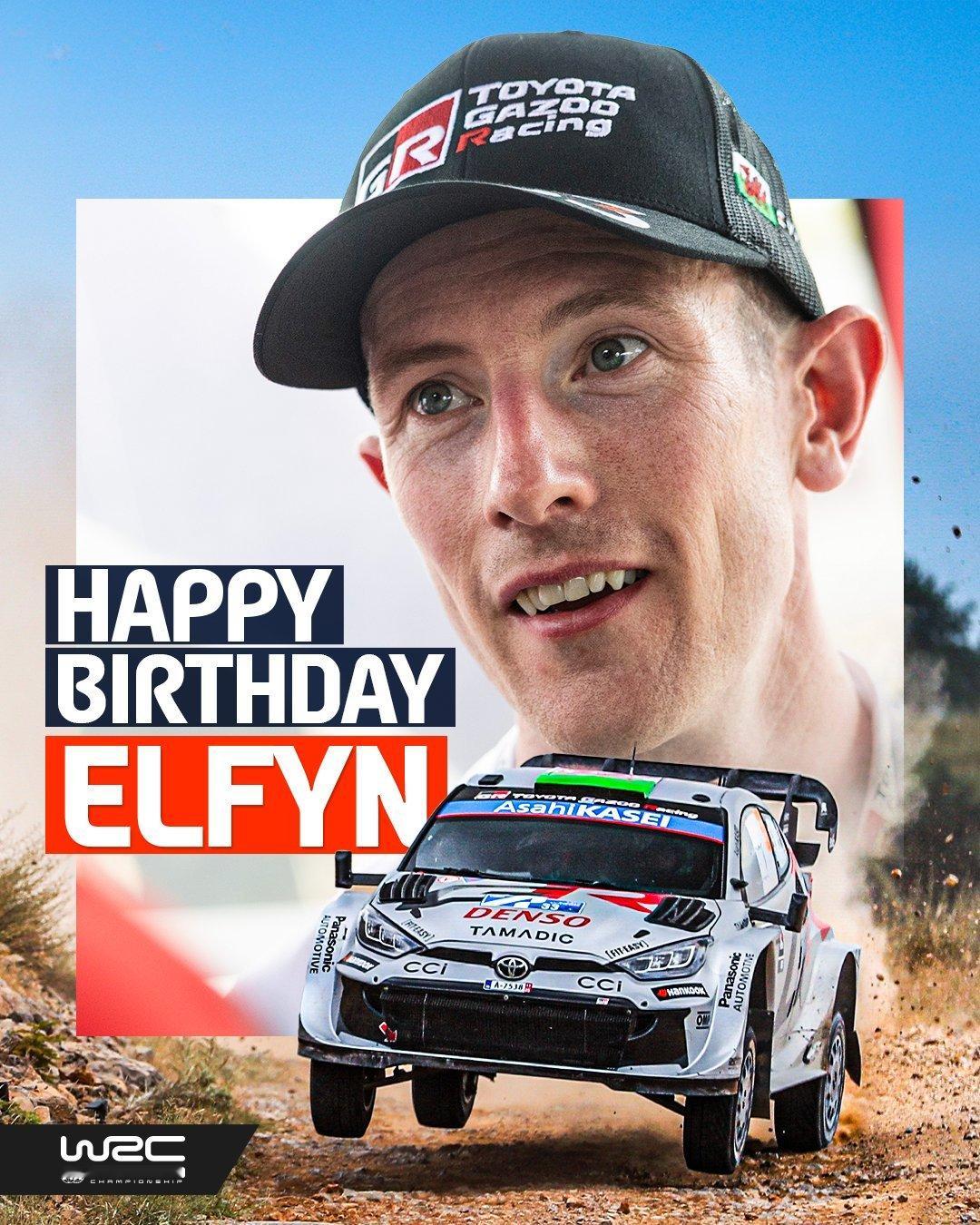 今日寿星，有来自威尔士的拉力车手，埃尔芬·埃文斯（Elfyn Evans）~刚过