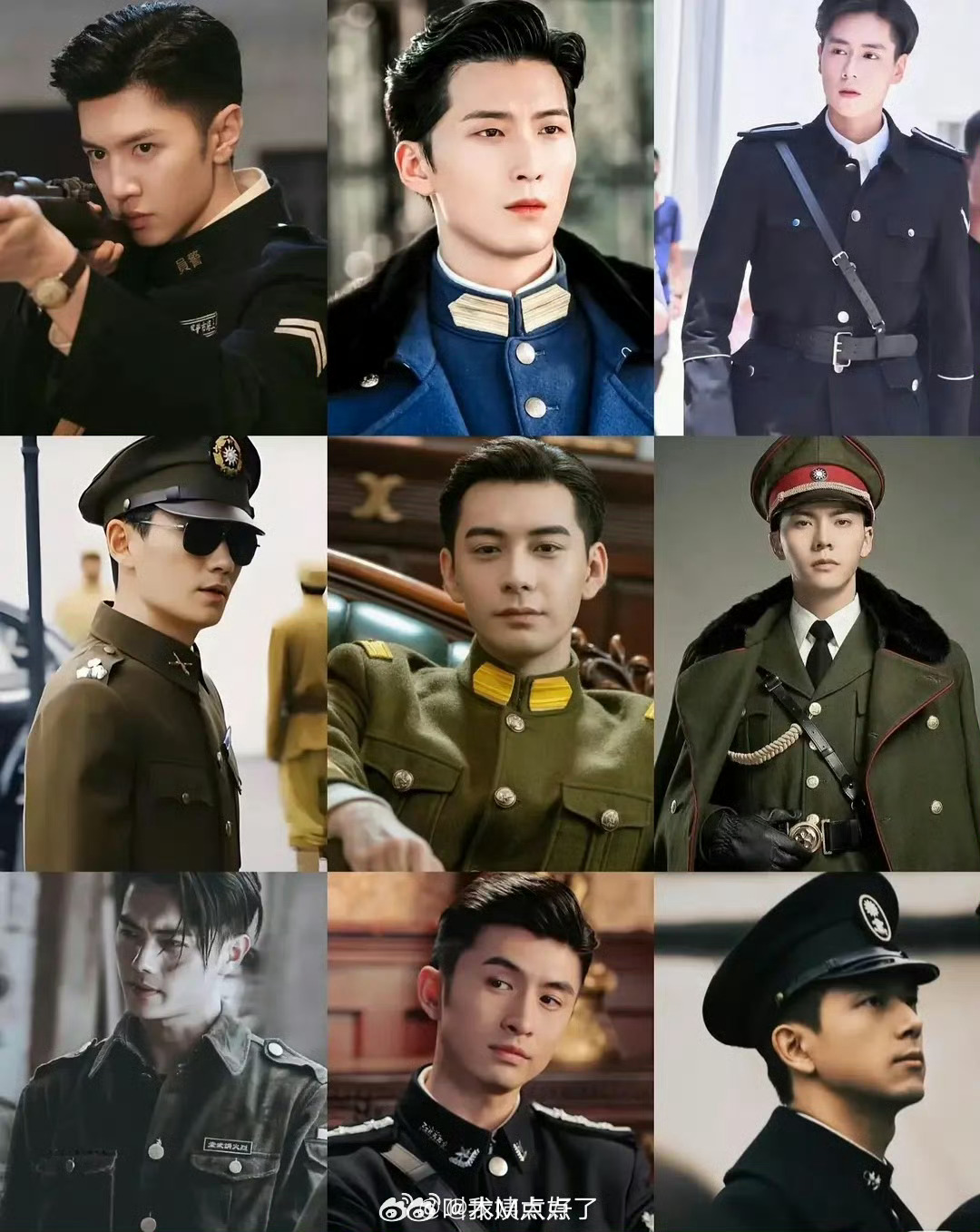 民国的男主造型一览，看起来谁的民国军装照更有感觉？ 