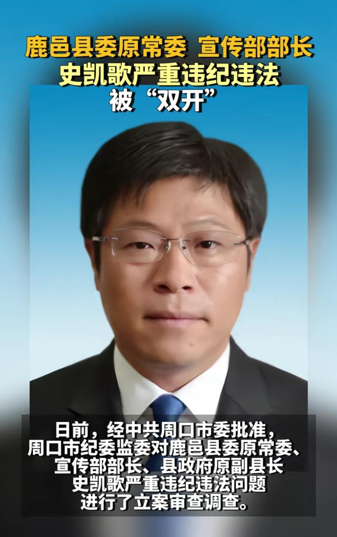 凯歌严重违法违法被“双开”