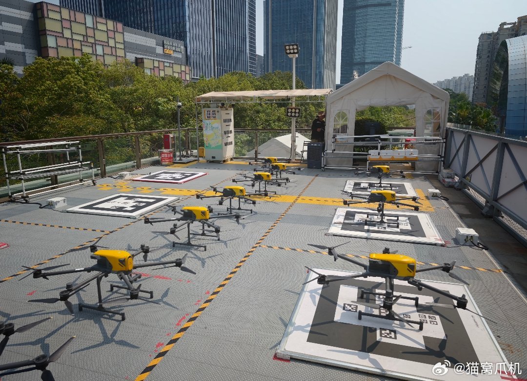 终于看到了无人机送外卖了