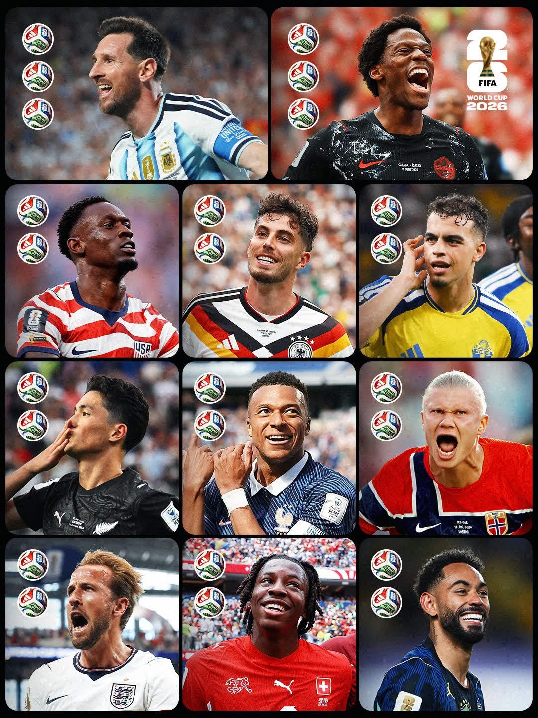 射手榜最新形勢👇今屆賽事多咗，睇下最佳射手嘅入球數會唔會多一點？！🤔FIFA