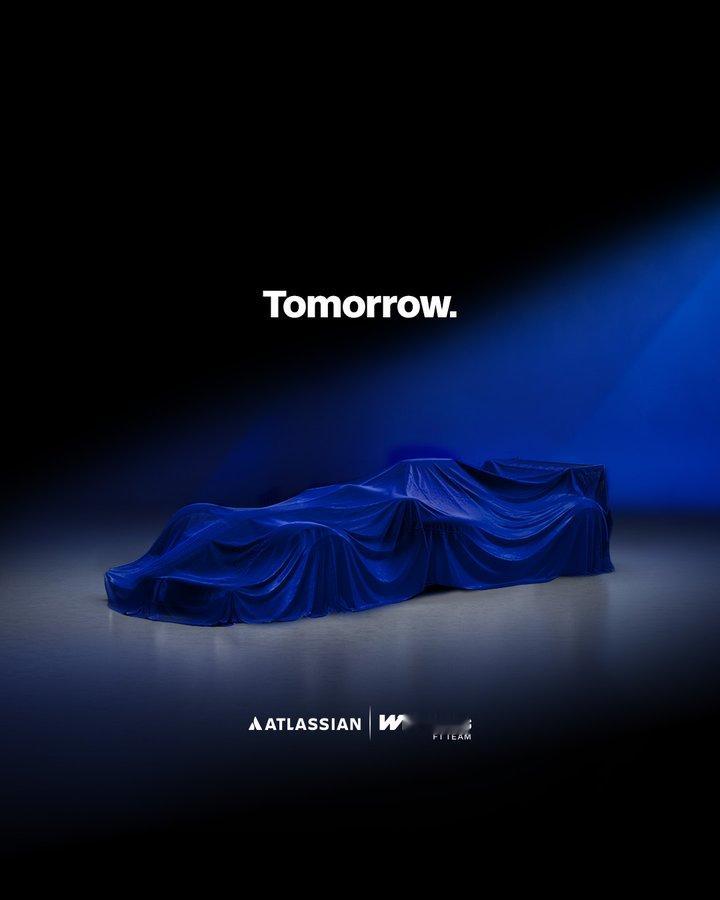 威廉姆斯今天将在线上发布2026赛季新车涂装同时，昨天威廉姆斯车队宣布和美国AI