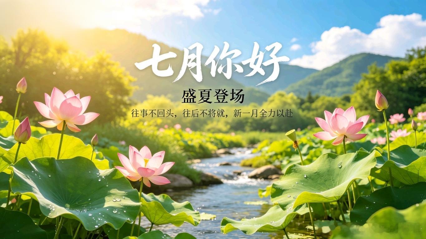 七月你好，盛夏登场。往事不回头，往后不将就，新一月全力以赴。 