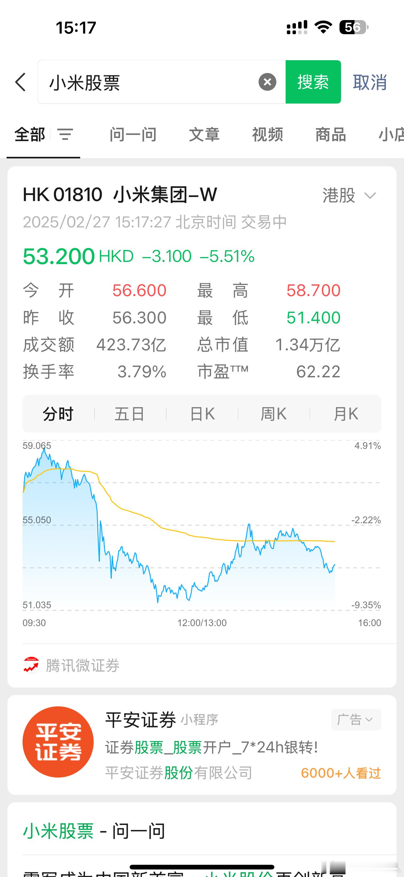 小米股价大跌超8% 起起伏伏很正常。但是今天发布会发双旗舰的事儿不应该早就宣传的