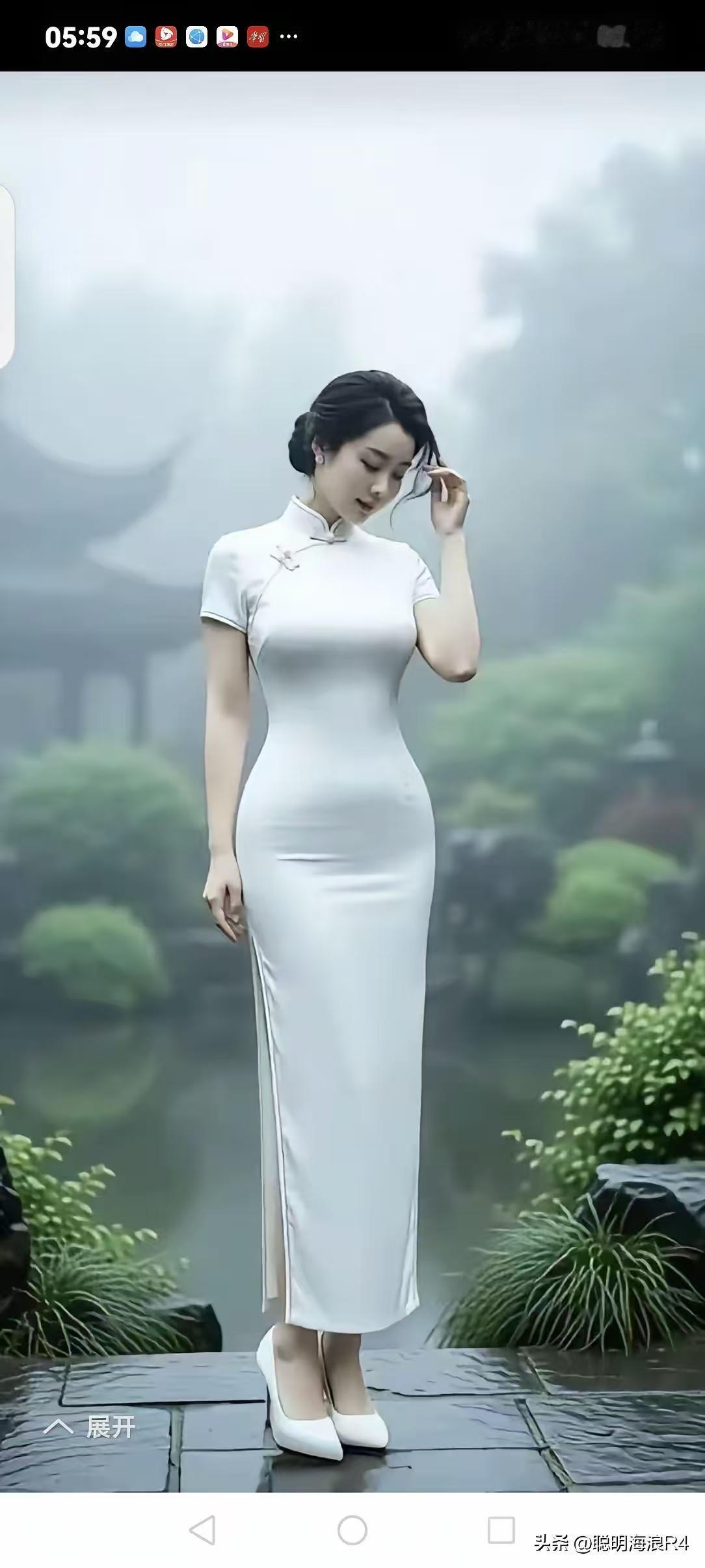 忆秦娥·咏白衣旗袍佳人
姿容绝，
素袍一袭清如雪。
清如雪，
冰肌婉约，
纤腰轻