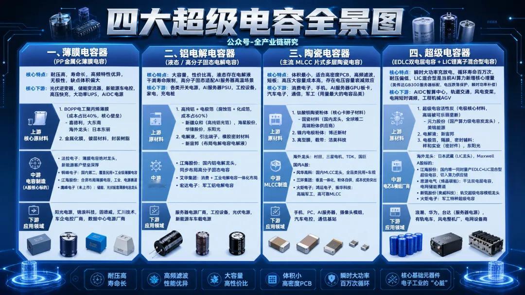 【四大超级电容全景图（全产业链研究）】 