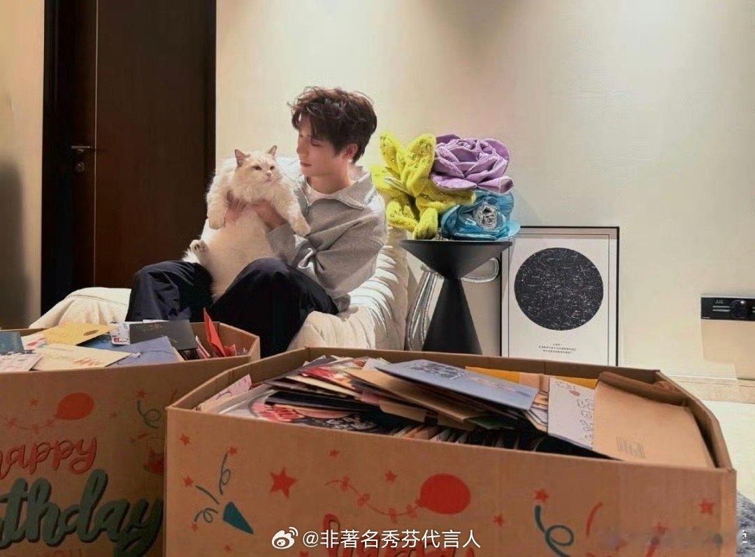 王安宇收了一箱粉丝的信双向奔赴的爱❤️ 