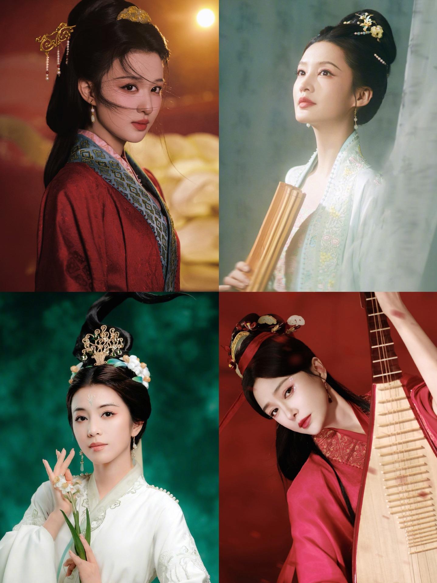 央视春晚“贺花神”，汉服好美！秦岚时隔八年再穿古装，战国红袍演绎桃花花...