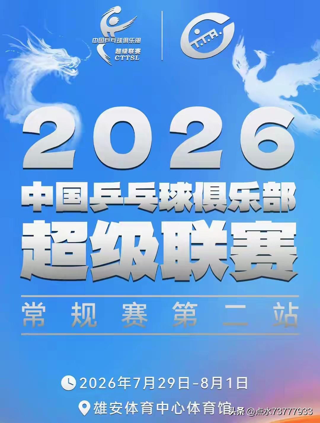 乒超第一阶段结束。再见，大连。雄安，选手们要来了。

第一阶段的比赛，山东魏桥、