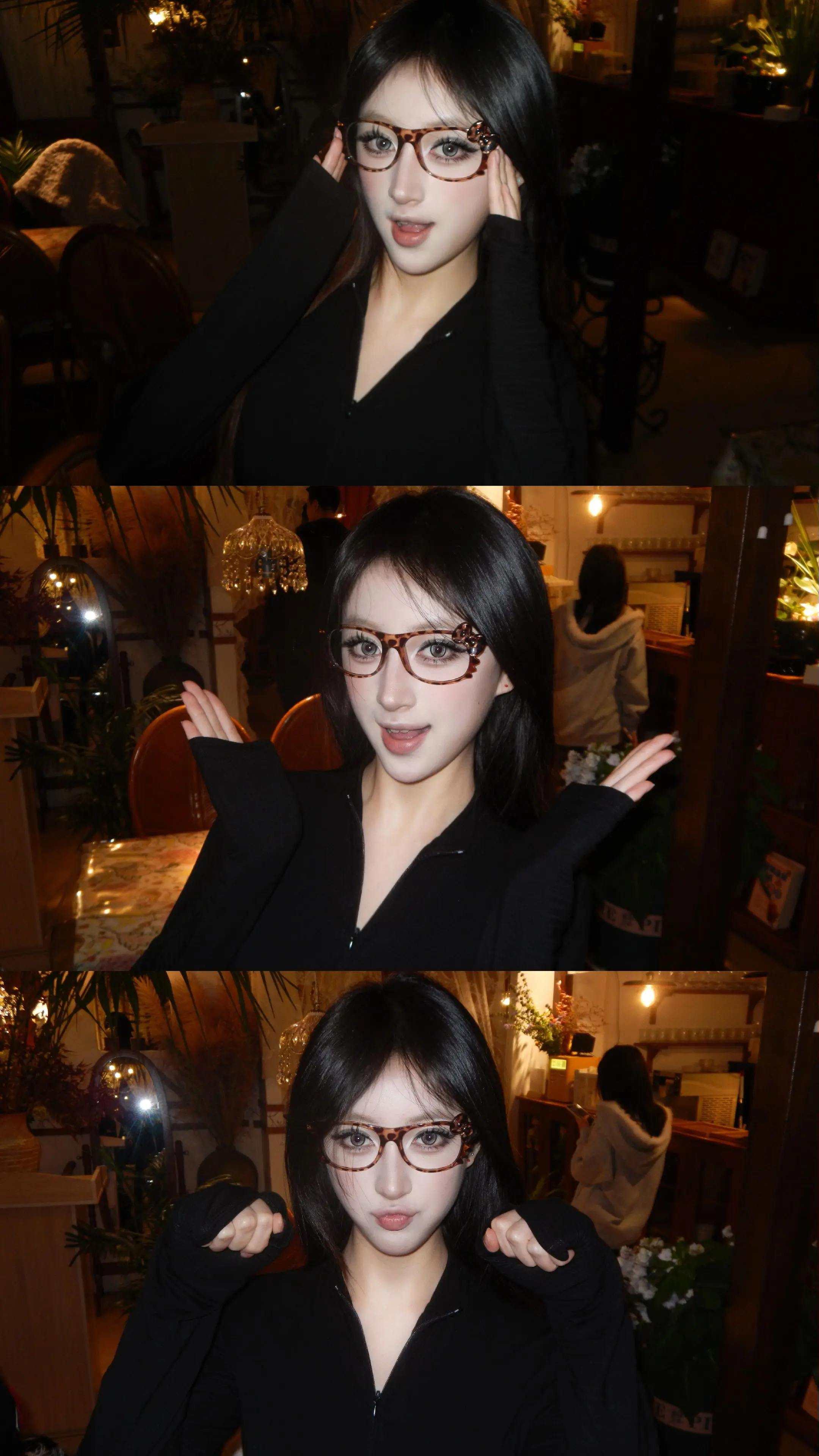 复古live氛围感 餐厅氛围感拍照 复古镜面氛围