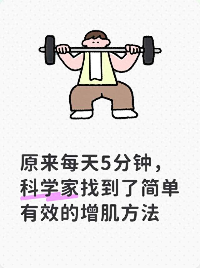 原来每天5分钟，科学家找到了简单有效的增肌方法
