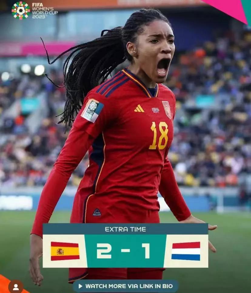 西班牙2:1荷兰二
上半场，阿尔瓦-雷东多头顶脚踢两连击均击中立柱，埃茜-冈萨雷