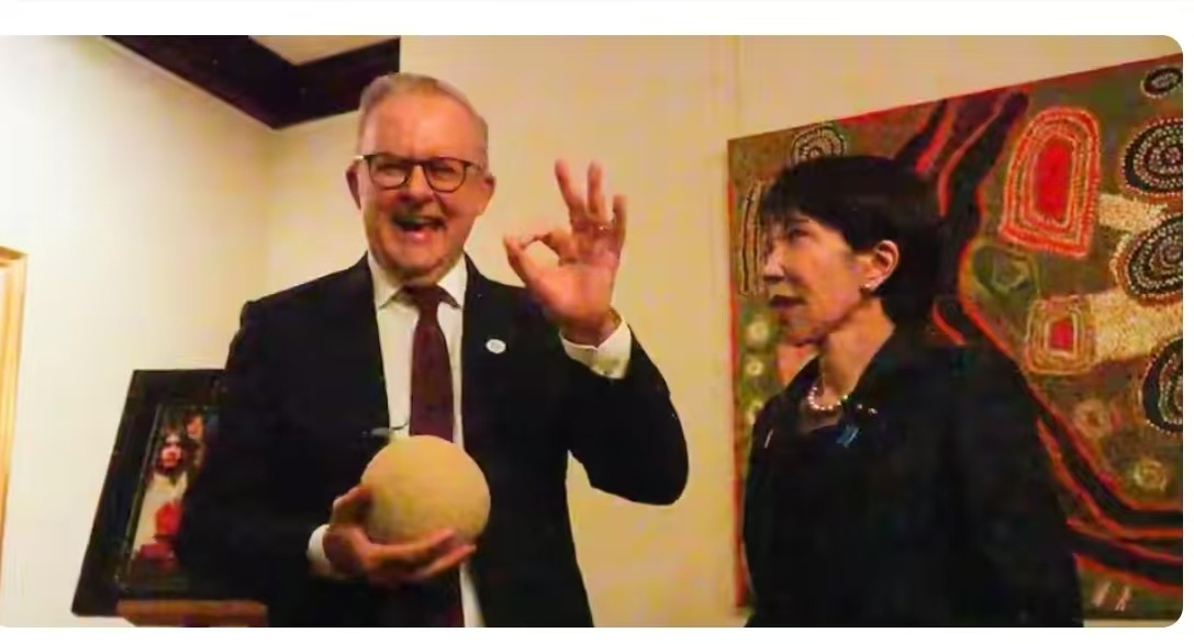 秦岭笑谈国际大瓜澳总理翻车实录外交名场面【藏不住了， 澳总理拿日本女首相开下流玩