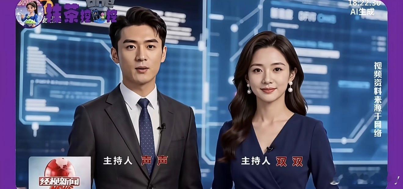 湖南广电 AI播新闻AI面部有黑色阴影这个问题目前无法解决，主持人用AI相对于真
