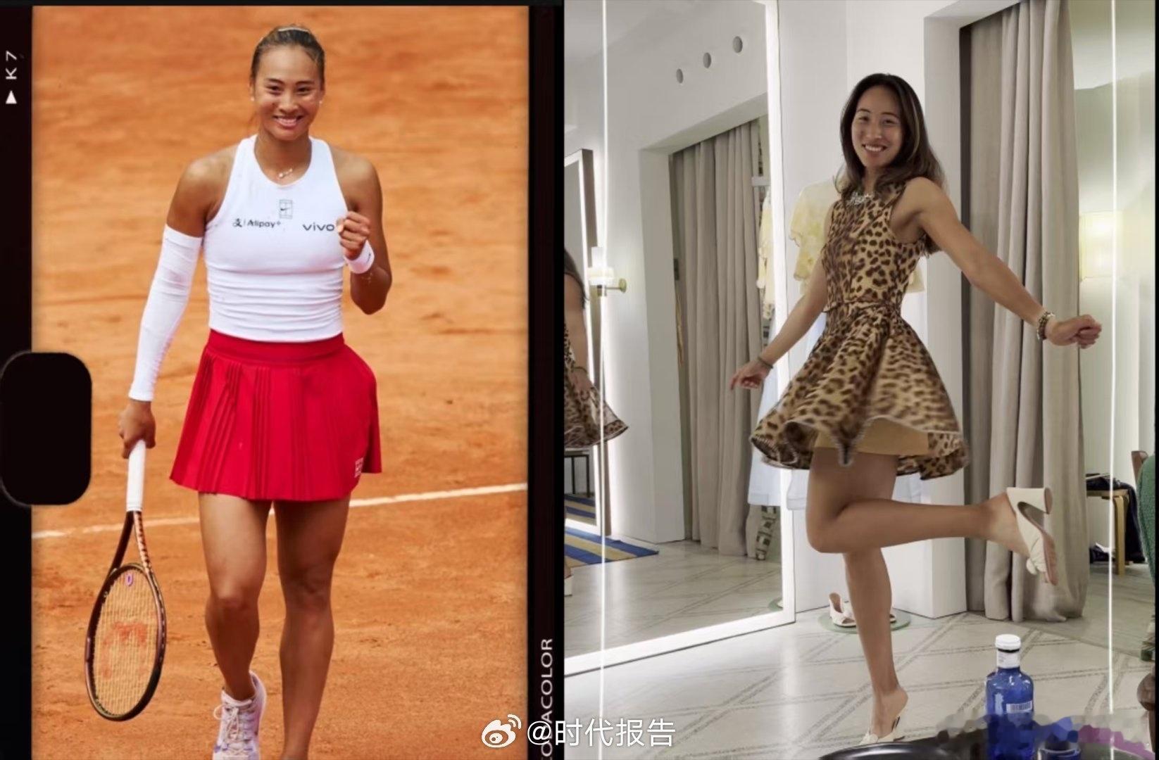 郑钦文一个皮肤两个图层原来郑钦文这么白 小时候的郑钦文真是软萌可爱，长大后的她帅