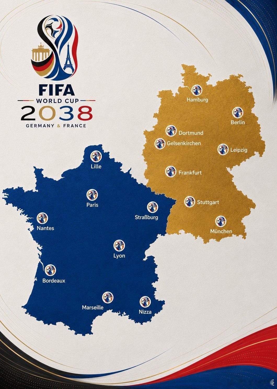 德国与法国合办2038年世界杯，不是不可能，万一呢？世界杯
