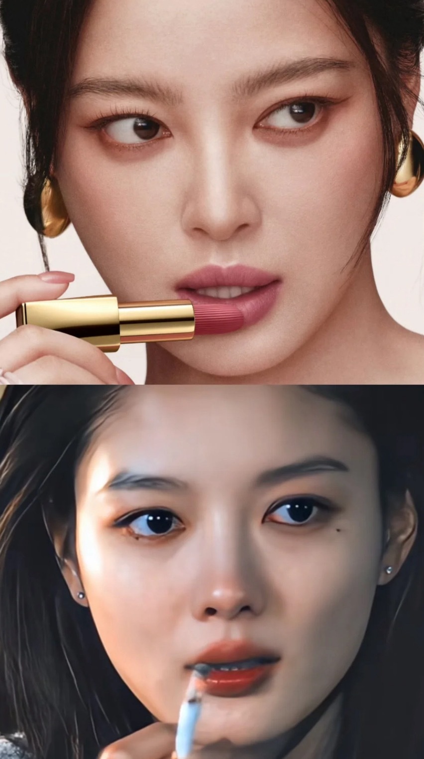 看眉眼真不是一人么。。。。。。突然发现金裕贞和辛芷蕾这张太像了，两个人都是大双厚