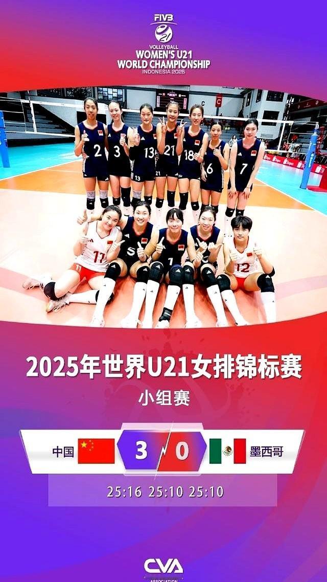 三局加起来只让墨西哥拿36分！

8月11日墨西哥莱昂，U21女排世锦赛小组赛，