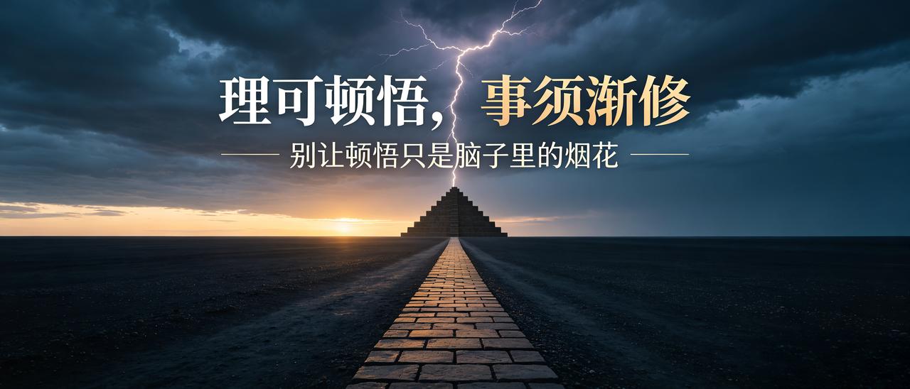 道理秒懂，干活得“肝” 🐢✨

“理可顿悟，事须渐修”，这句出自《楞严经》的话