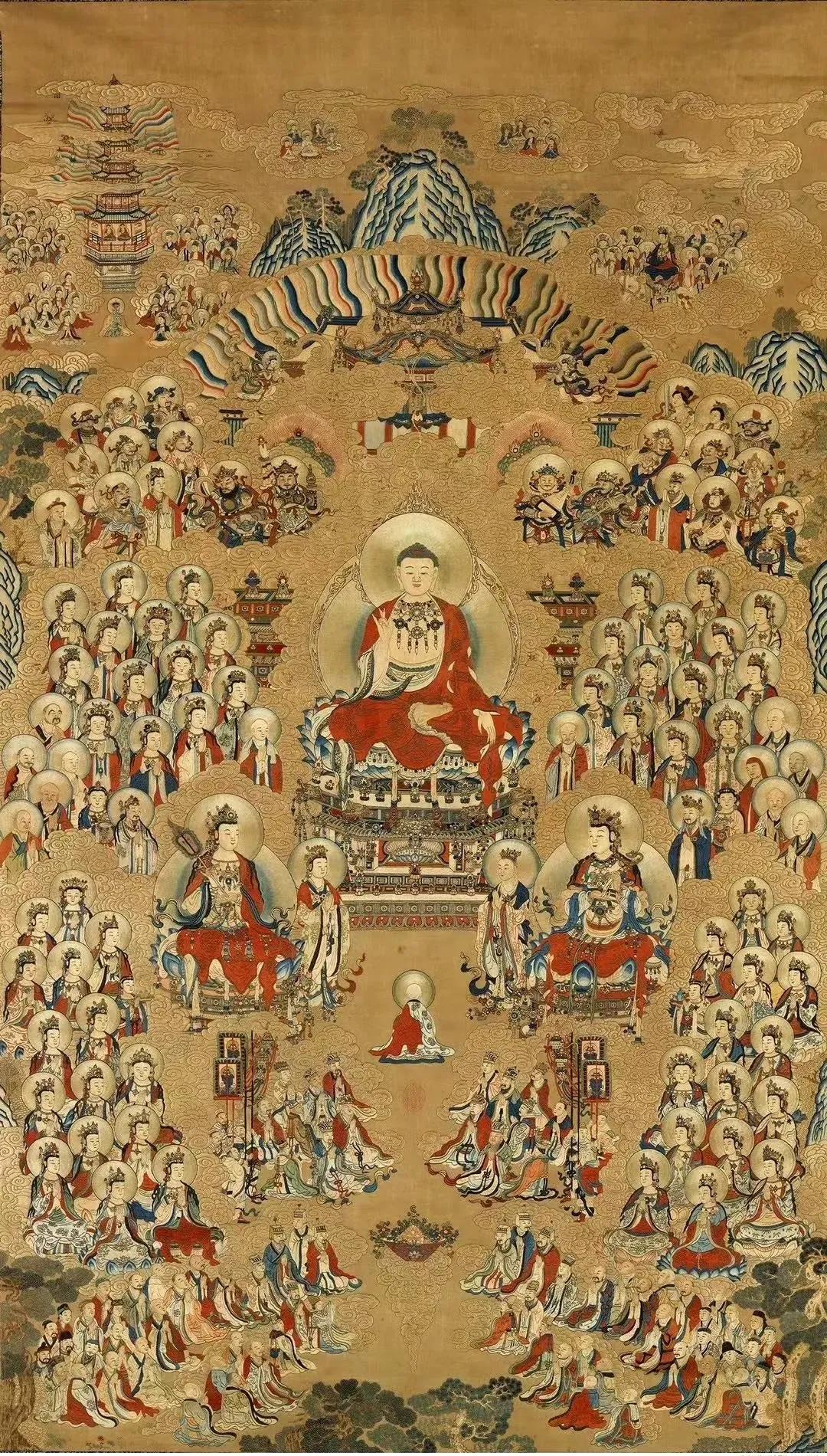清 佚名 长生佛会图轴