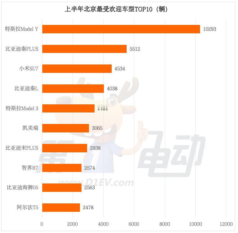 看看一线城市都喜欢买什么车，特斯拉和小米各占半壁江山。
但是话说回来，这些城市如