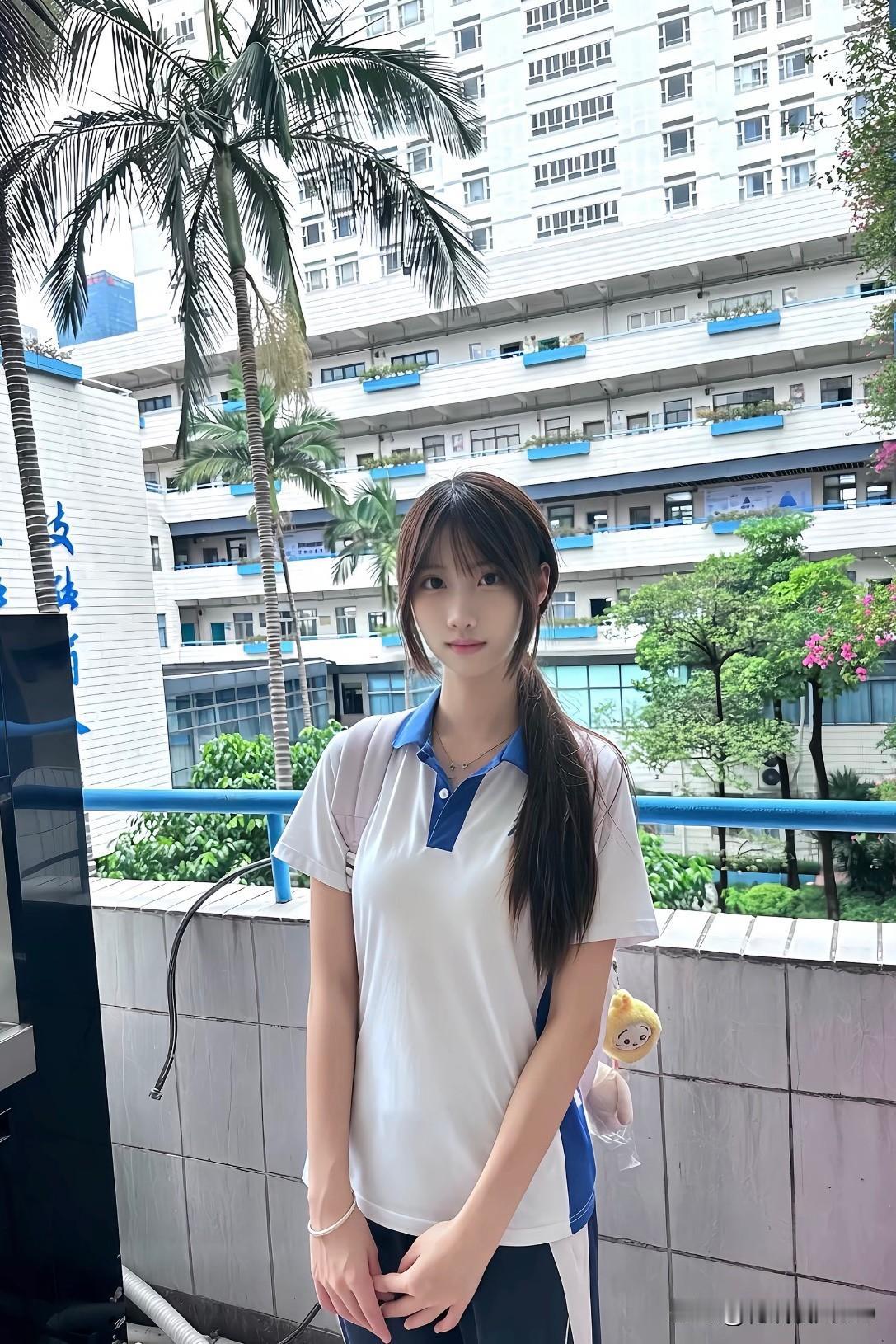 分享一张校服照片